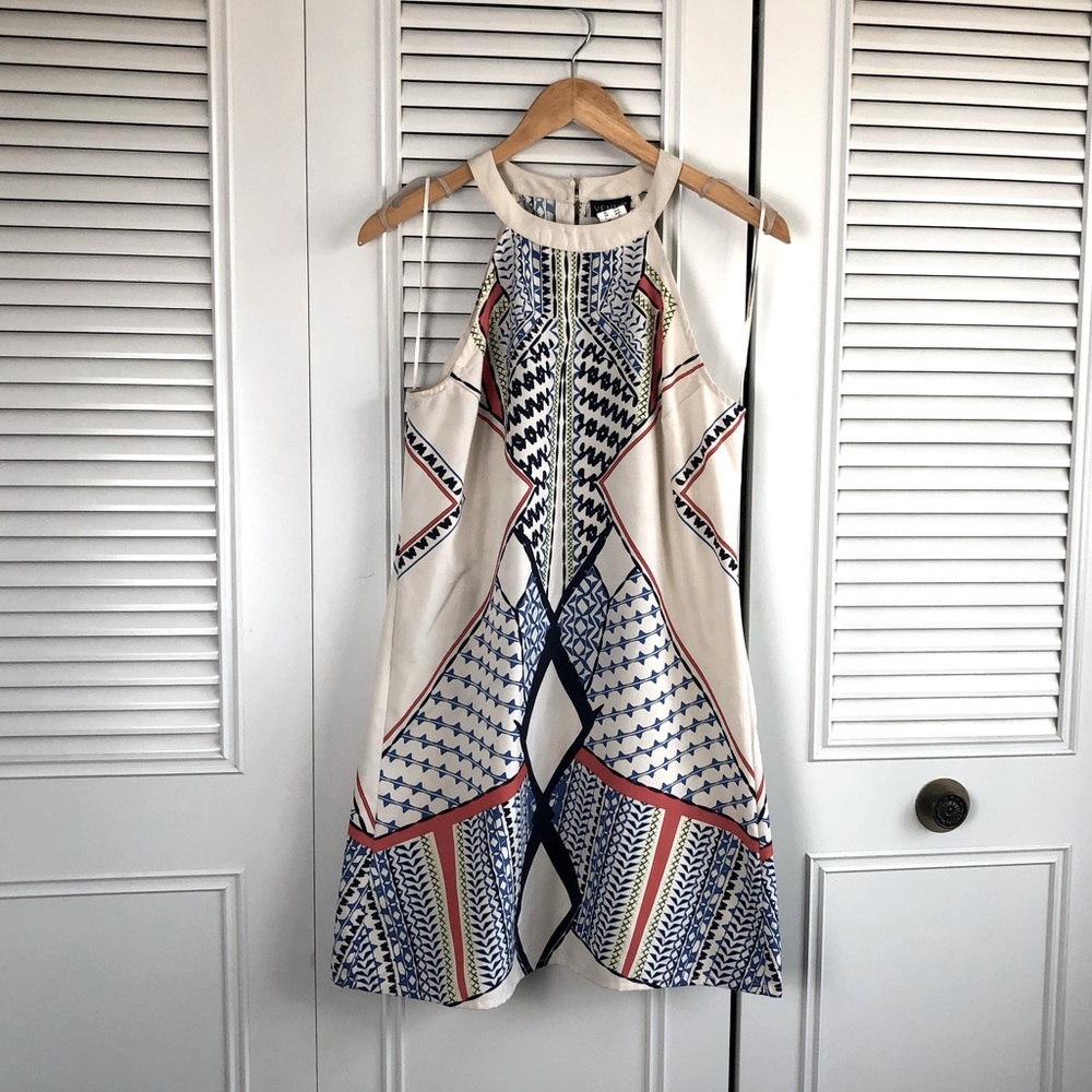 Venus High Neck Mini Dress Unique Pattern